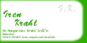 iren krahl business card